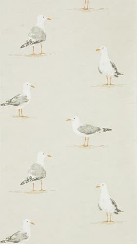 Sanderson - Shore Birds Driftwood Port Isaac Wallpapers