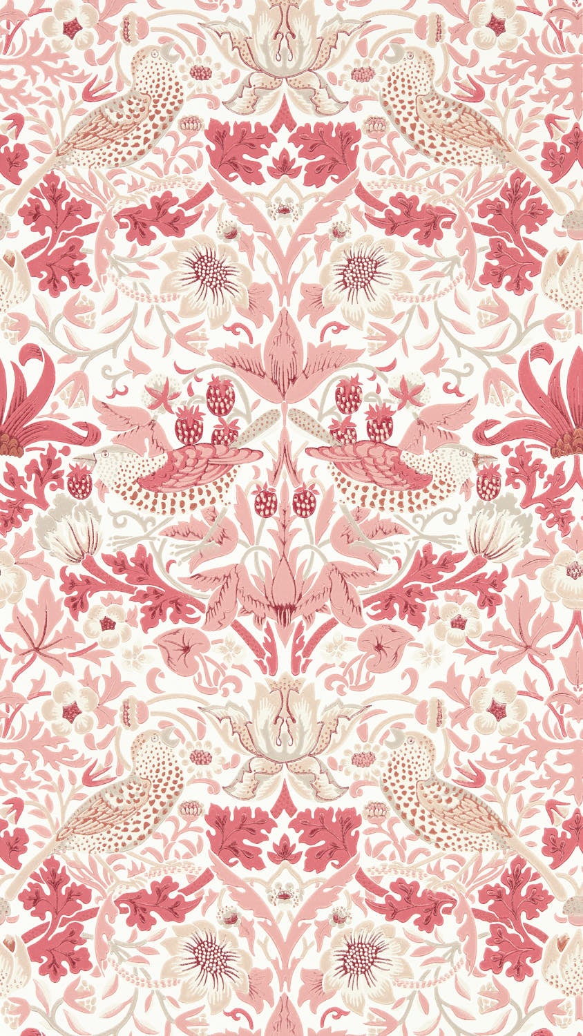Morris & Co - Simply Strawberry Thief M Simply Morris Wallpapers