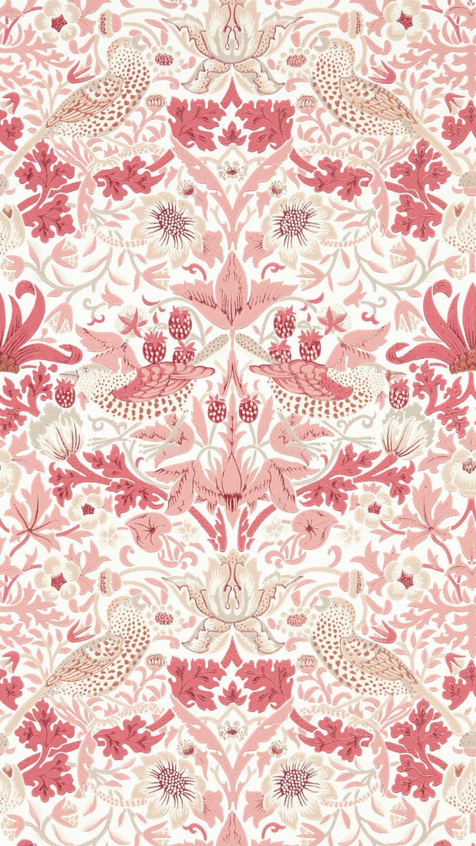 Morris & Co - Simply Strawberry Thief M Simply Morris Wallpapers