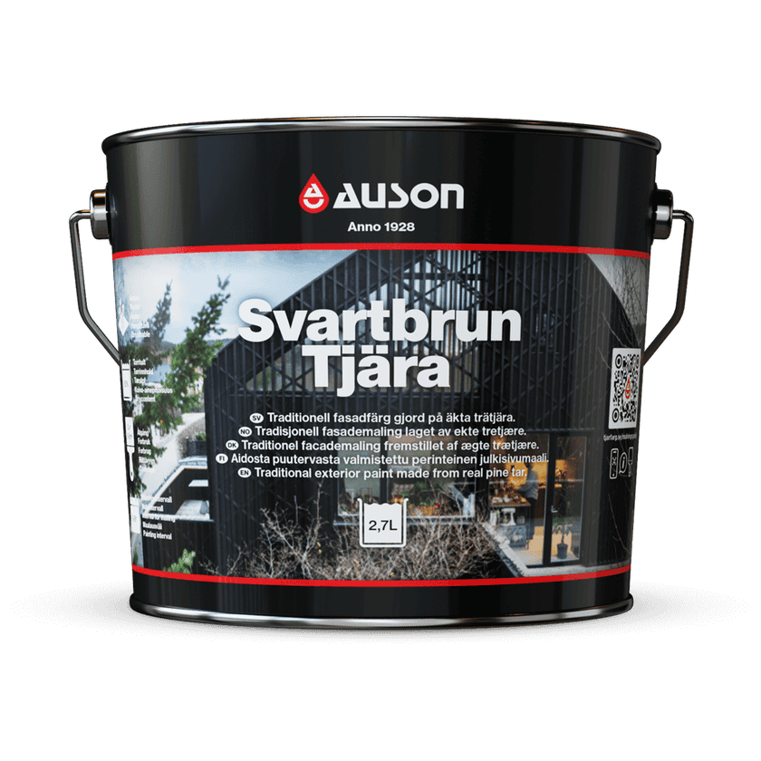 Svartbrun tjära 9 L Svartbrun