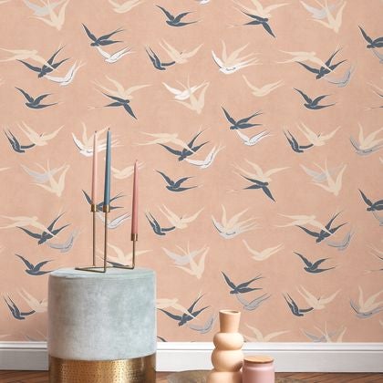 Casadeco - Swallow Rose Nude Twenties