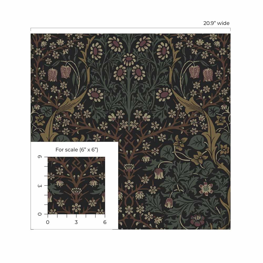 Carma - Peel & Stick Victorian Garden Blacksmith & Cliffside