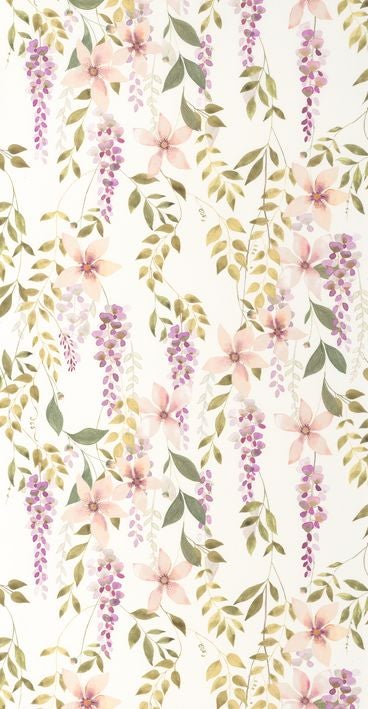 Casadeco - Wisteria Parme / Vert Mou Soliflore