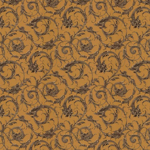 Lim & Handtryck - Draktapet - Ockra x106-50