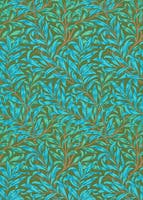Willow Boughs Olive/Turqu Queen Square Wallpapers