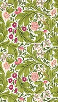 Leicester Sour Green/Plum Bedford Park Wallpapers