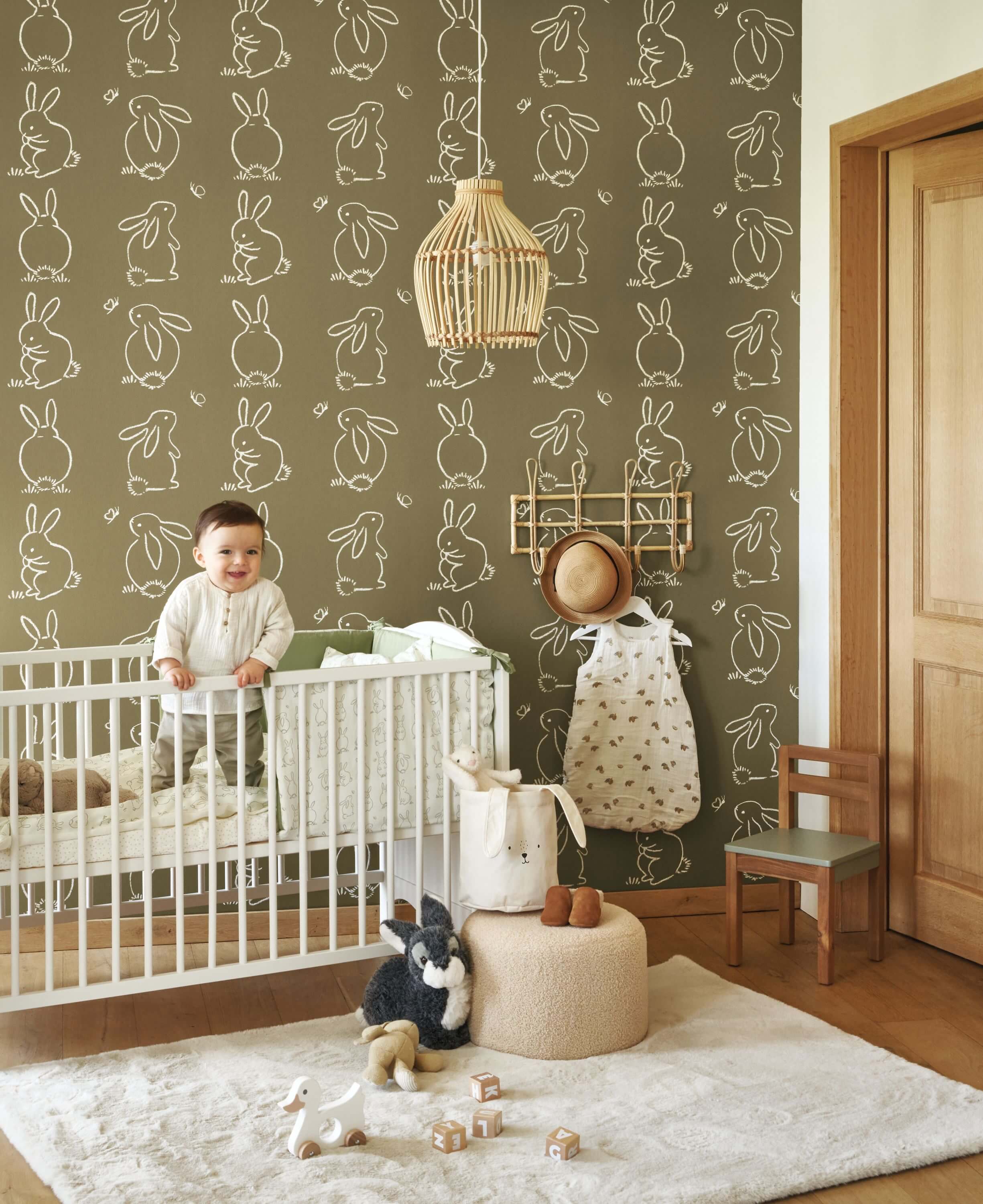 Casadeco - Funny Bunny Vert Kaki Once Upon A Time