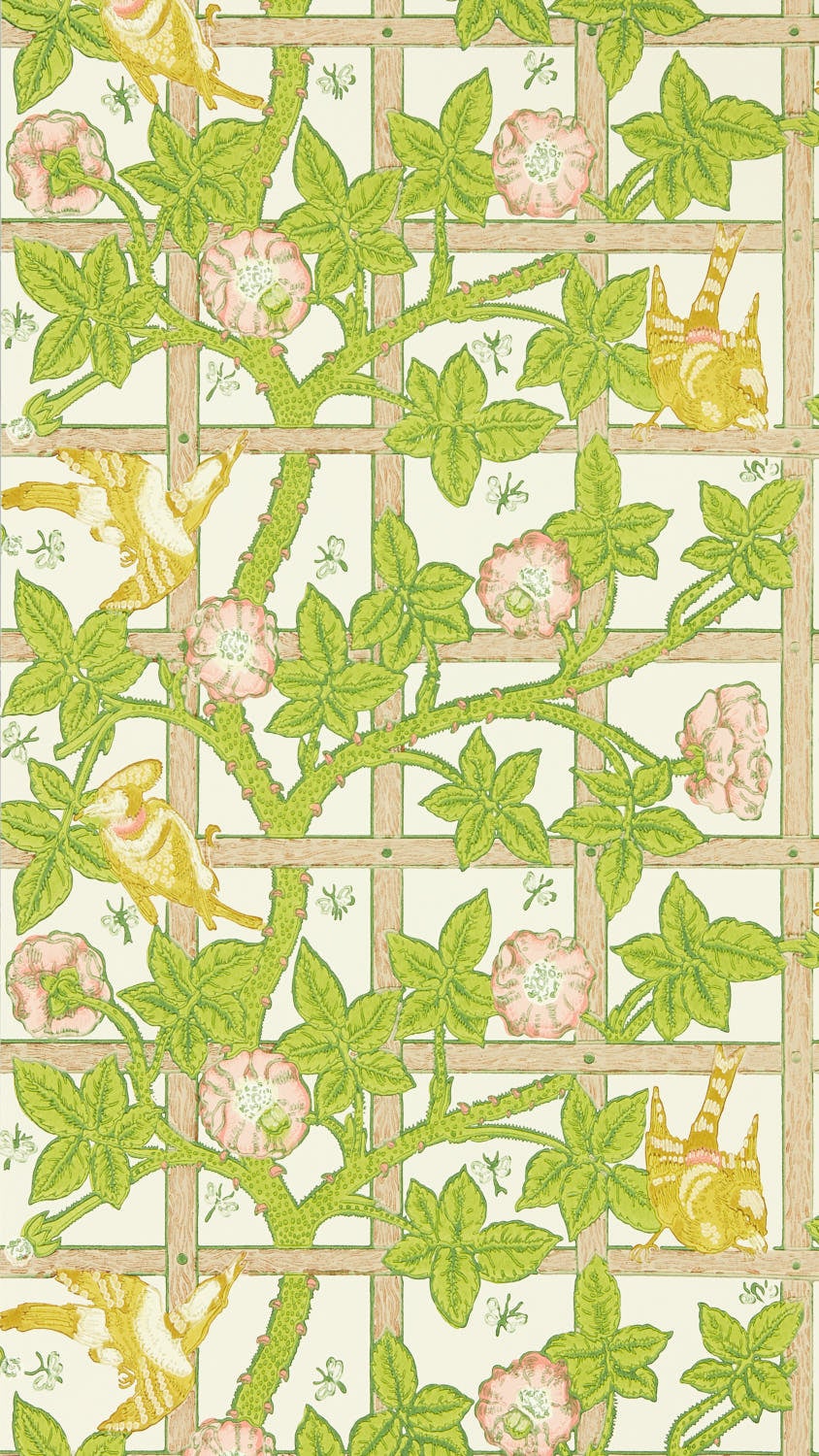 Morris & Co - Trellis Summer Yellow Cornubia Wallpapers