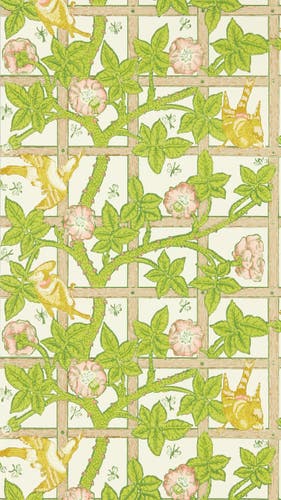 Morris & Co - Trellis Summer Yellow Cornubia Wallpapers