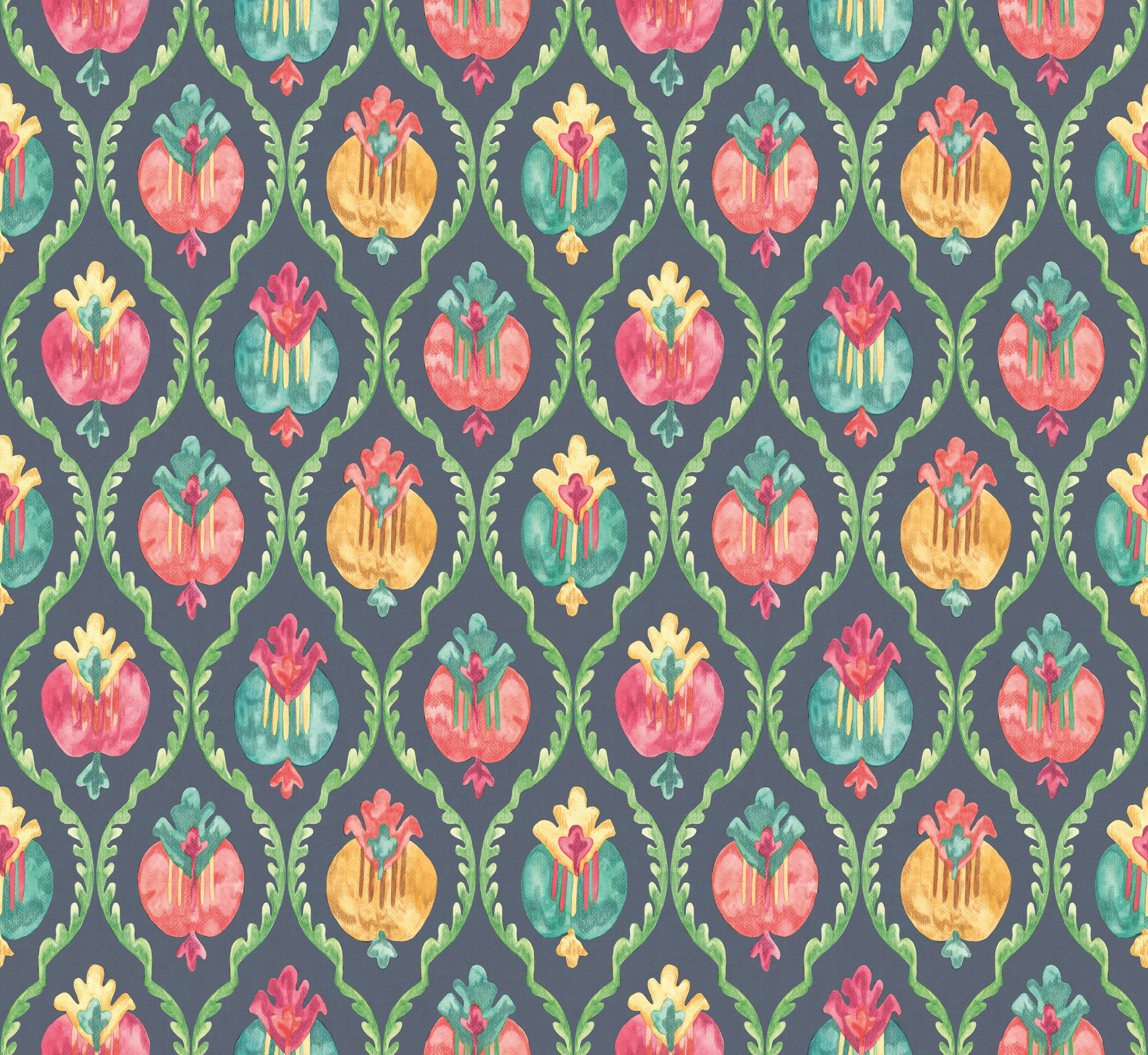 Osborne & Little Mysore Midnight/Magenta