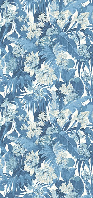 GP&J Baker - Original Tropical Flower Blue BW45132-2
