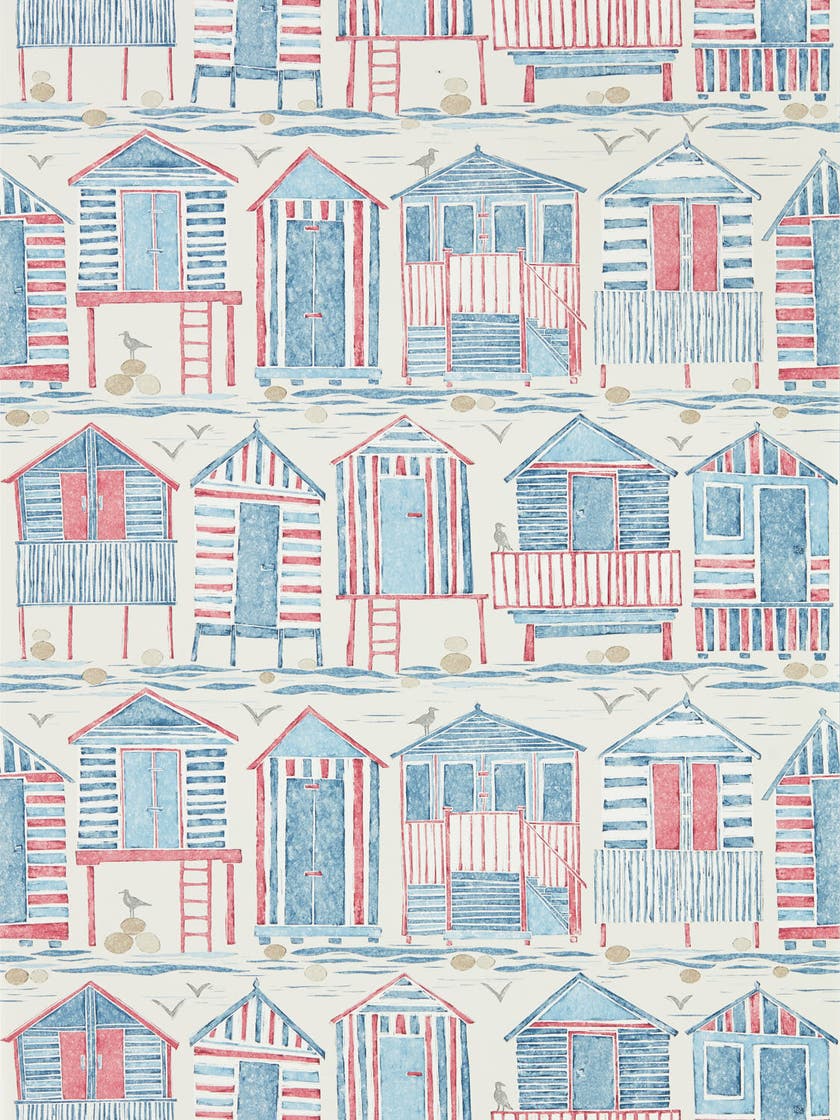 Sanderson - Beach Huts Nautical Port Isaac Wallpapers