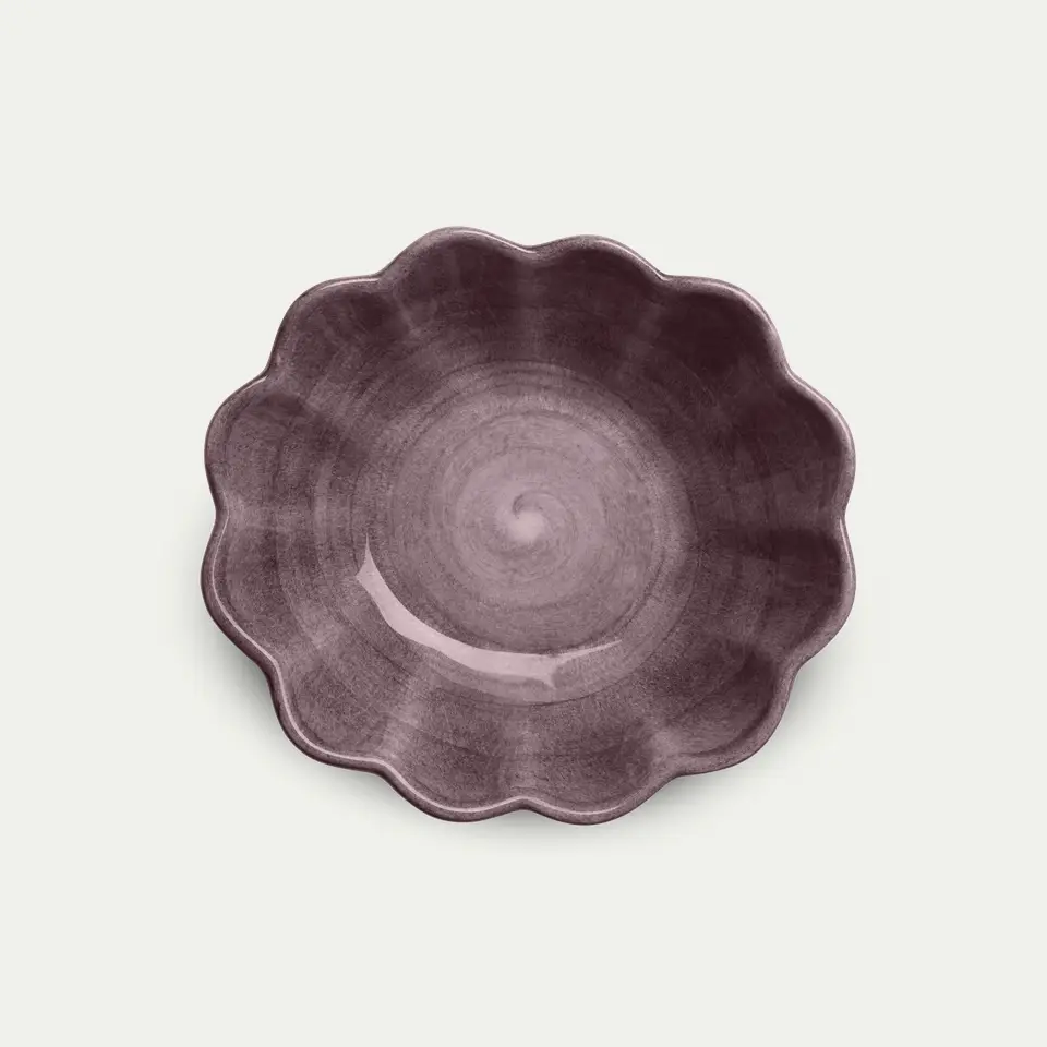Oyster Skål 18x16 cm Plommon 
