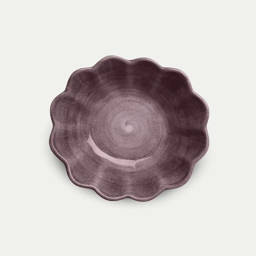 Oyster Skål 18x16 cm Plommon
