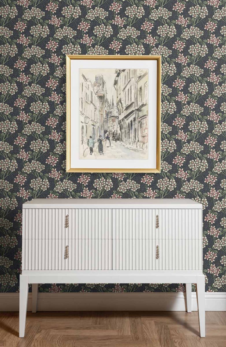 Carma - Peel & Stick Floral Vine Smoke & Laurel Green NW56110