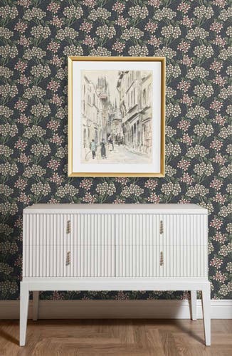 Carma - Peel & Stick Floral Vine Smoke & Laurel Green NW56110