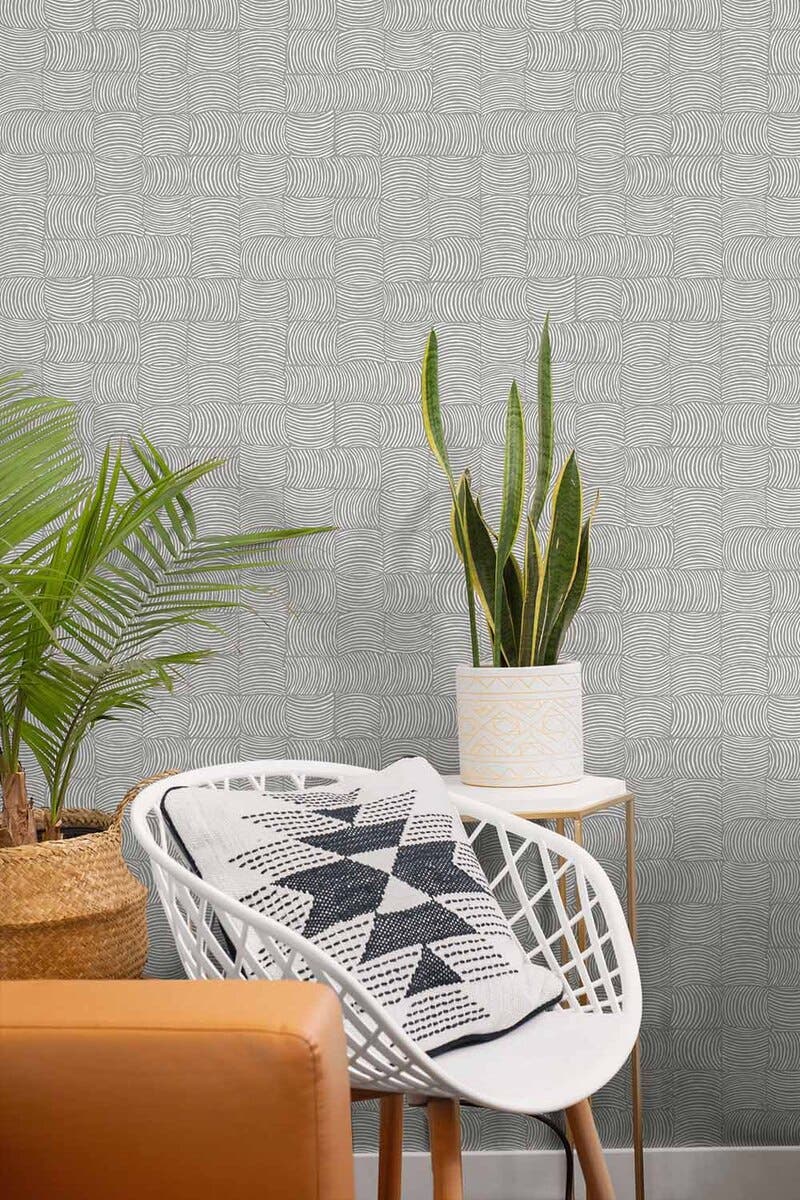 Peel & Stick Organic Squares Fog Grey NW55908