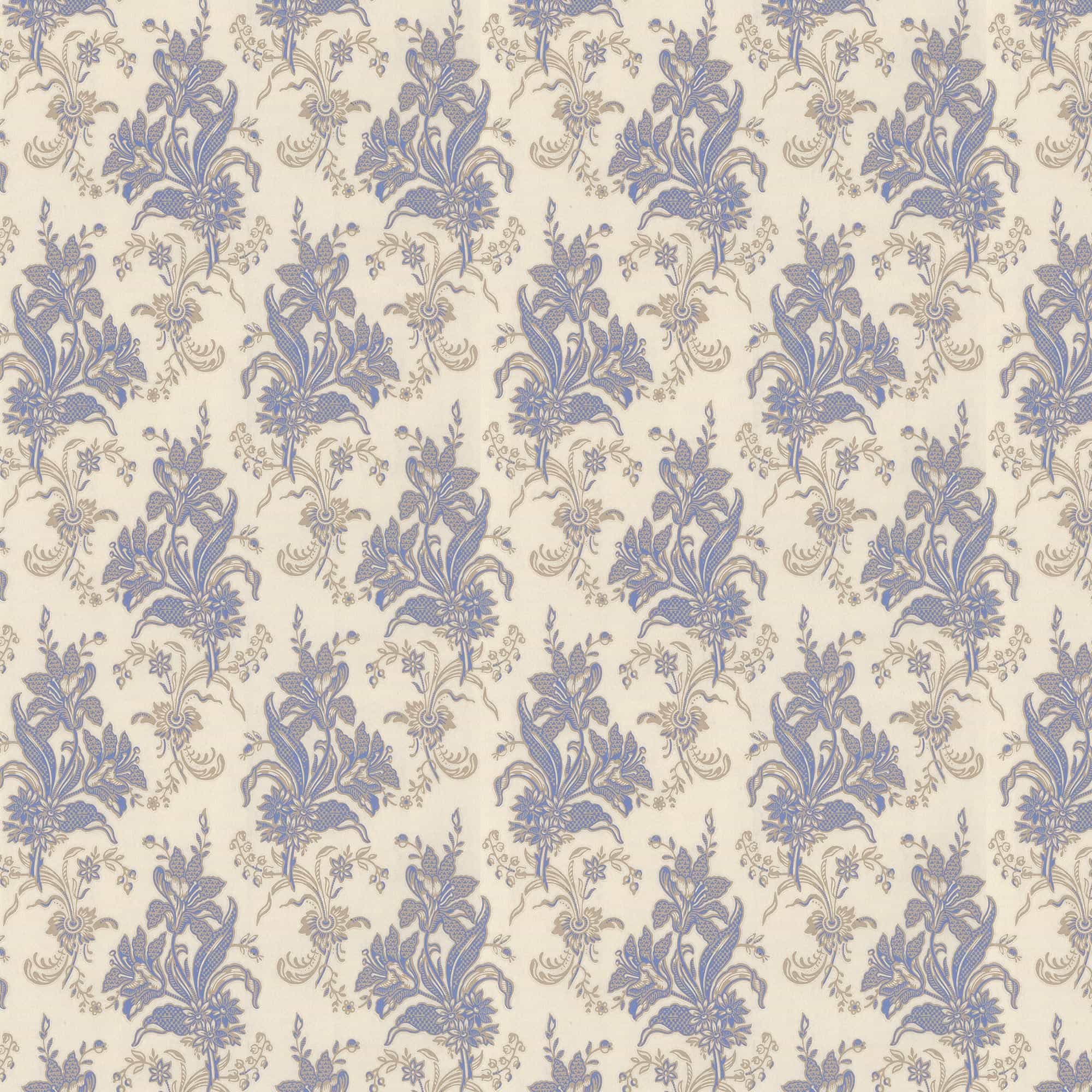 Lim & Handtryck - Liljor - Kvist/Blå K20-40