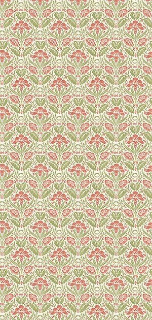 GP&J Baker - Brantwood Iris Meadow Pink Green BW45101-1