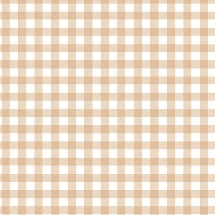 Casadeco - Vichy Beige Rosé Flower Market