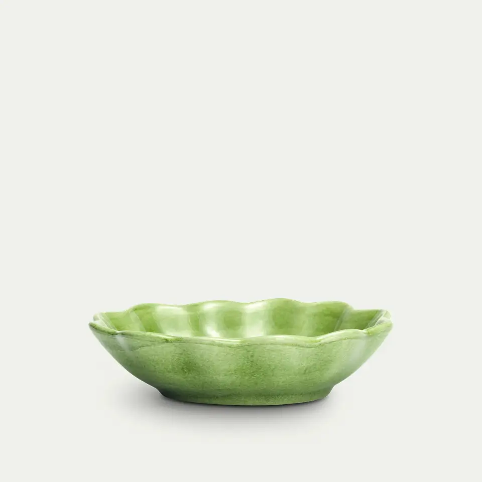Oyster Skål 18x16 cm Grön