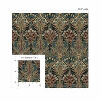 Peel & Stick Deco Gardenfly Aegean Blue & Clay NW55501