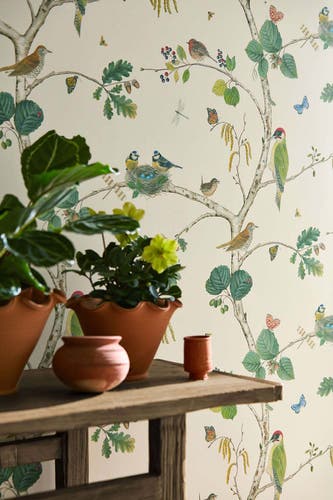 Sanderson - Woodland Chorus Botanical Arboretum Wallpapers