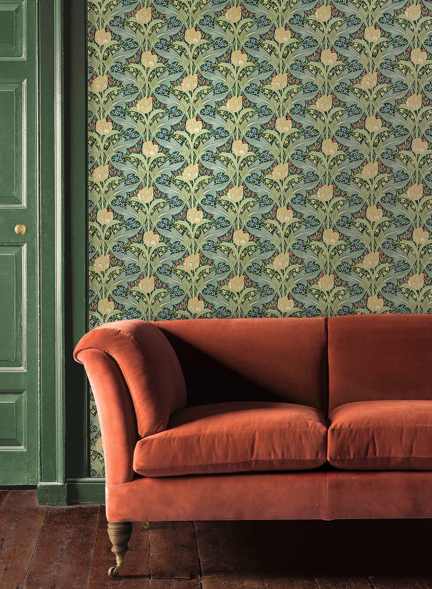 GP&J Baker - Brantwood Tulip & Jasmine Emerald BW45104-3