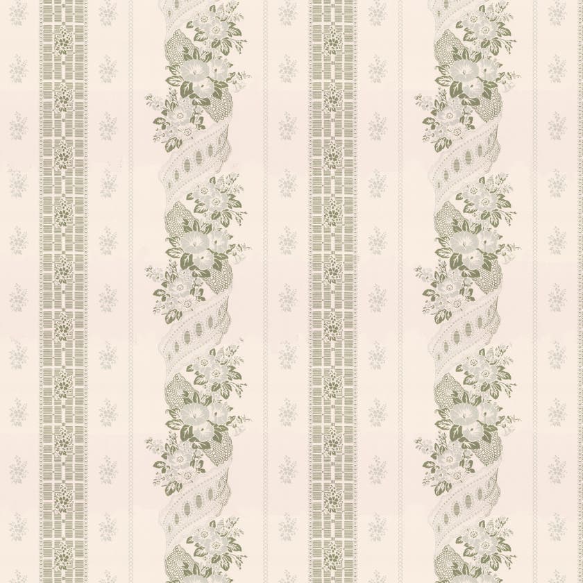 Lim & Handtryck - Felice Eleonore - Vit/Grön x114-54