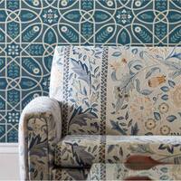 Brophy Trellis Deep Teal Melsetter Wallpapers