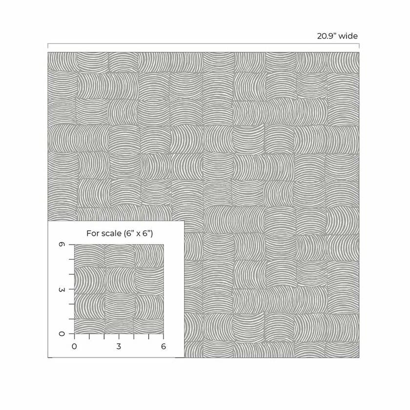 Peel & Stick Organic Squares Fog Grey NW55908