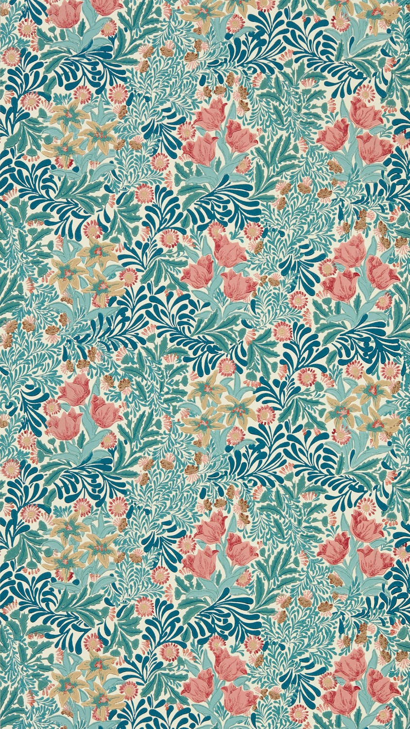 Morris & Co - Bower Indigo/Barbed Berry Emery Walkers House Wall