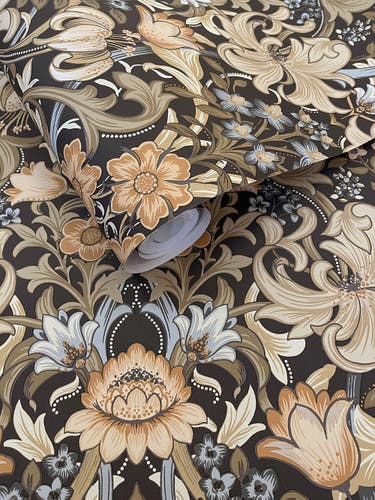 Intrade - Fleurmont Charcoal and Or Tales of the Manor Tapet