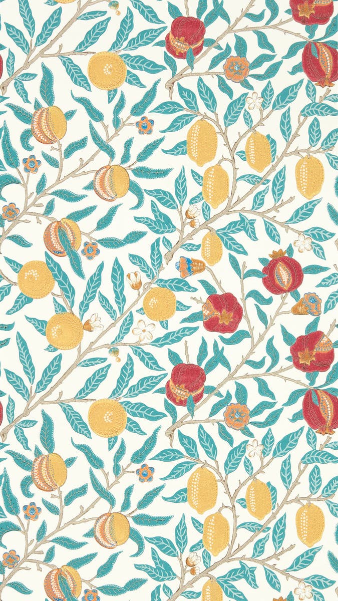 Fruit Green Indigo/Madder Simply Morris Wallpapers