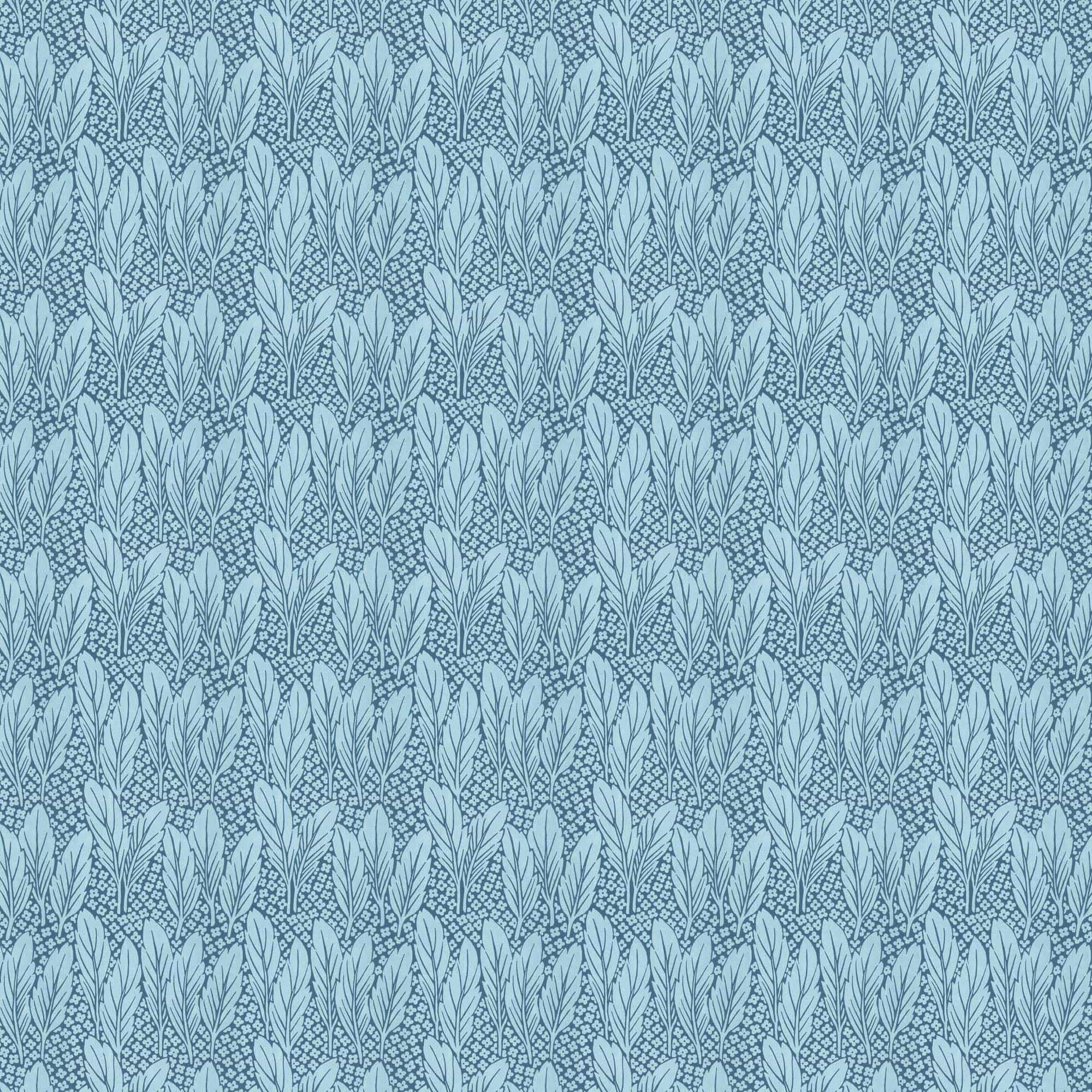 Lim & Handtryck - Trädgård - Glimmer/Blå K50-40