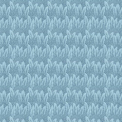 Lim & Handtryck - Trädgård - Glimmer/Blå K50-40