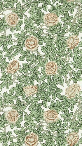 Morris & Co - Rambling Rose Leafy Arbou Emery Walkers House Wall