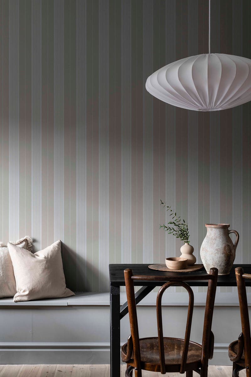 Strand, Beige Enfärgad & Randig