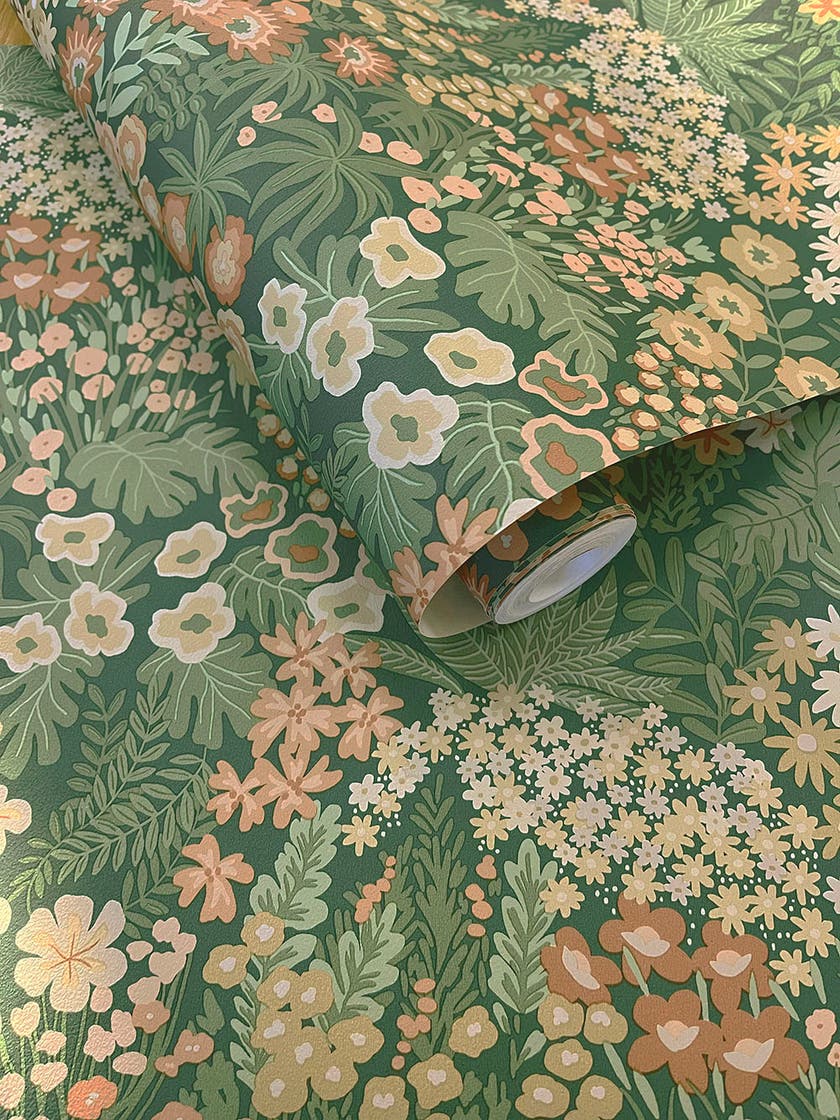 Intrade - Lysandra Emerald Green Tales of the Manor Tapet