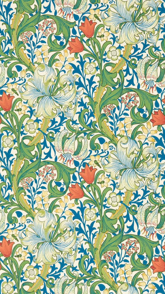 Morris & Co - Golden Lily Twister Bedford Park Wallpapers