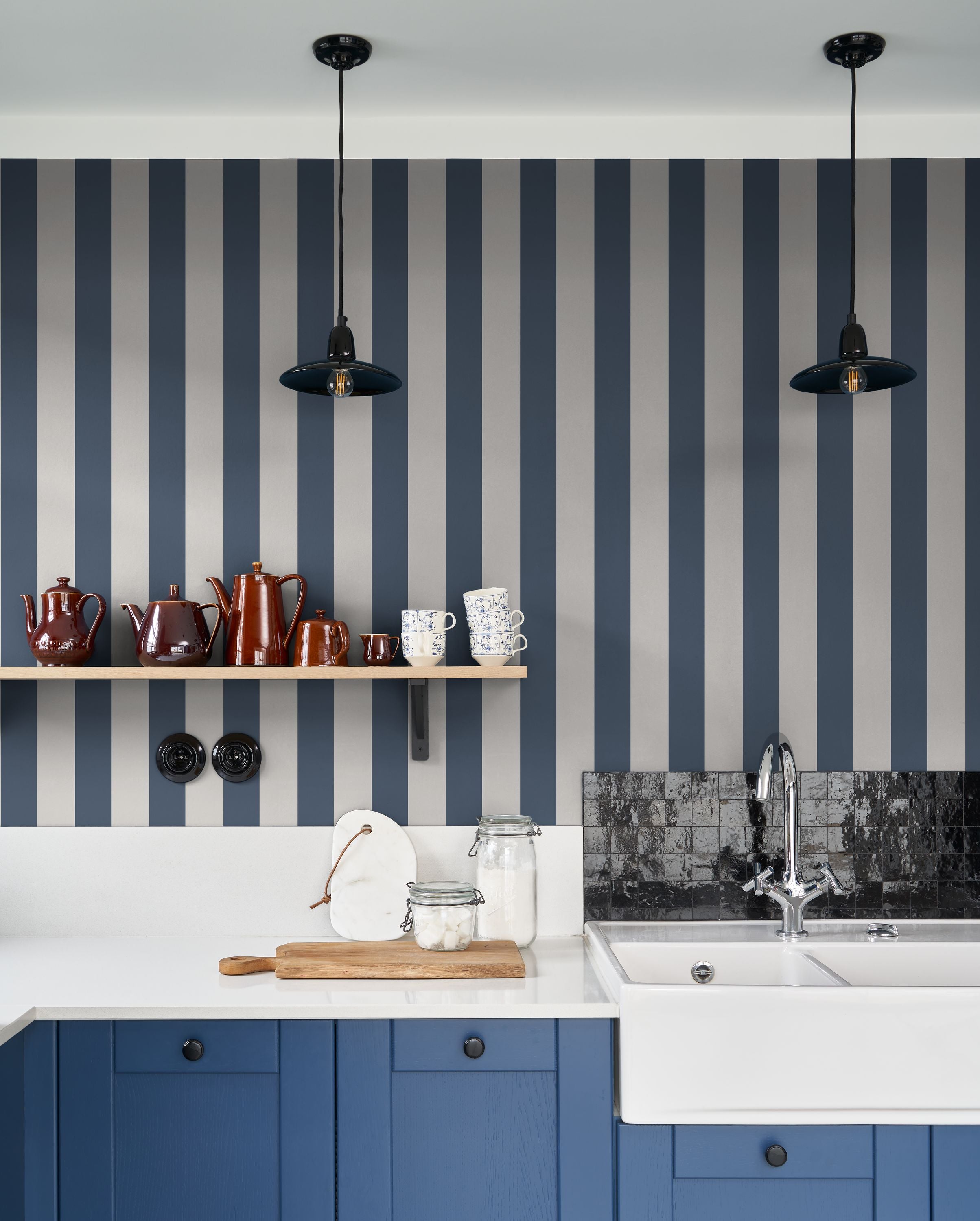 Casadeco - So Color 4 Rayure Marine/ So Color 4