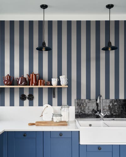 Casadeco - So Color 4 Rayure Marine/ So Color 4