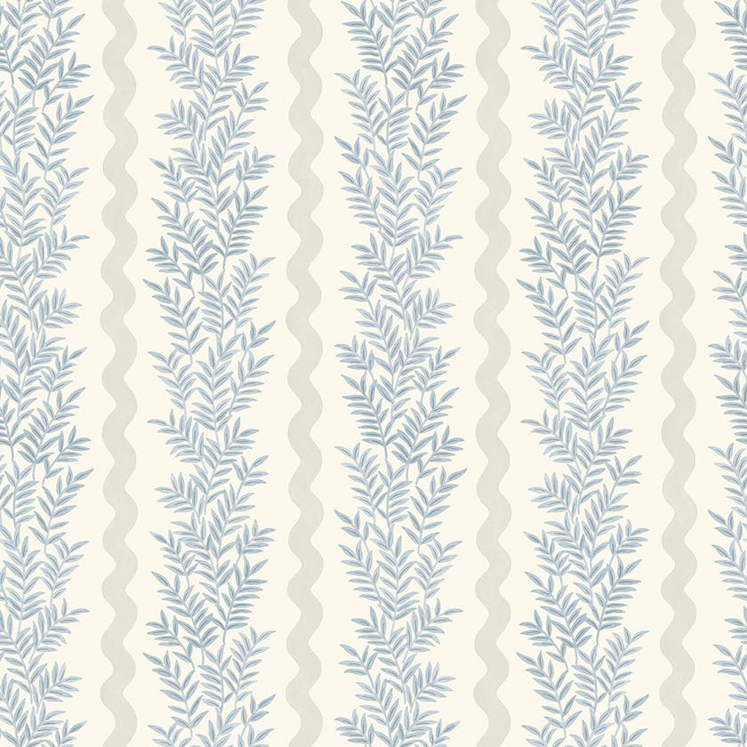 Intrade - Pipkin Stripe Neutral Blu Tales of the Manor Tapet