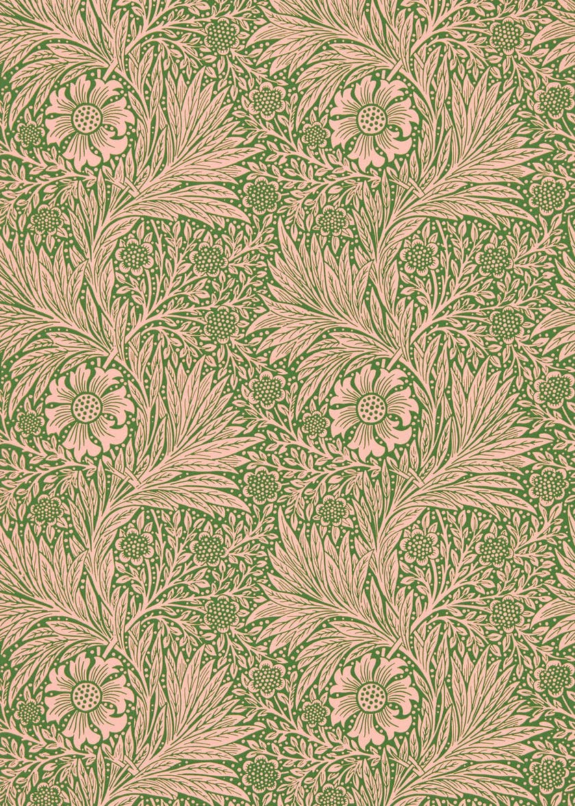 Marigold Pink/Olive Queen Square Wallpapers