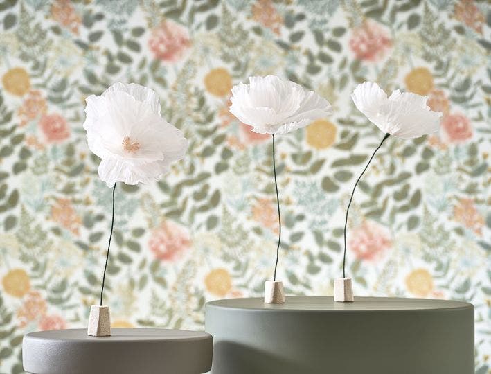 Casadeco - Garden Flowers Rose / Jau Soliflore