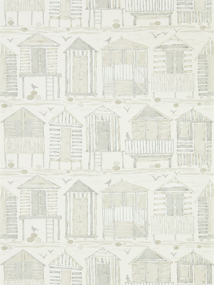 Sanderson - Beach Huts Driftwood Port Isaac Wallpapers