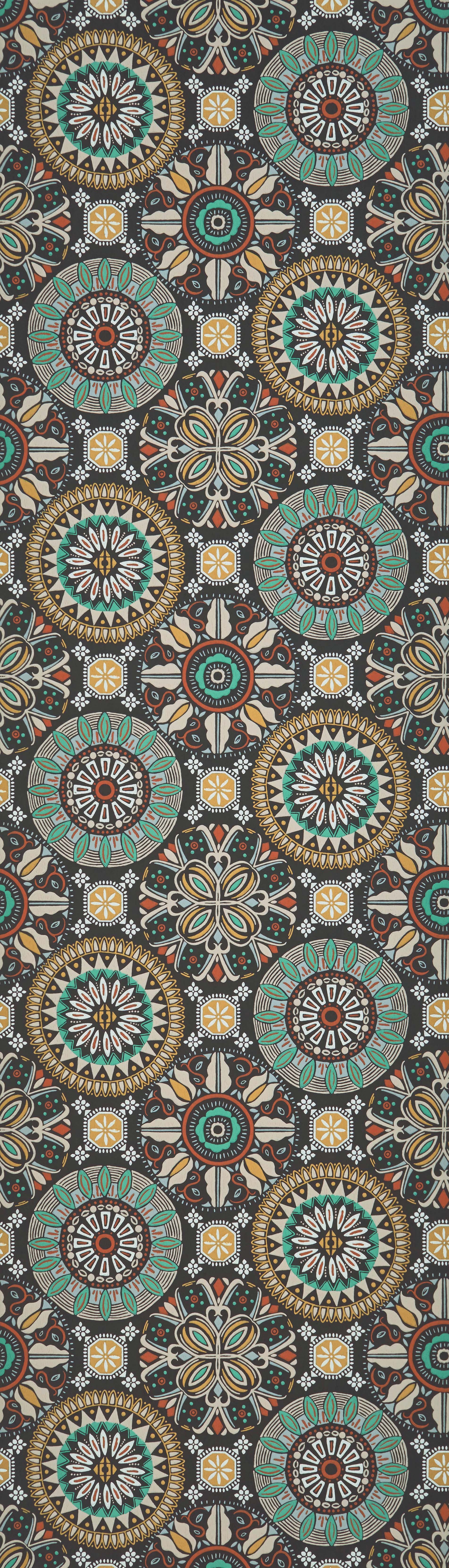 Osborne & Little - Rosetta Folium Rosetta Charcoal/M