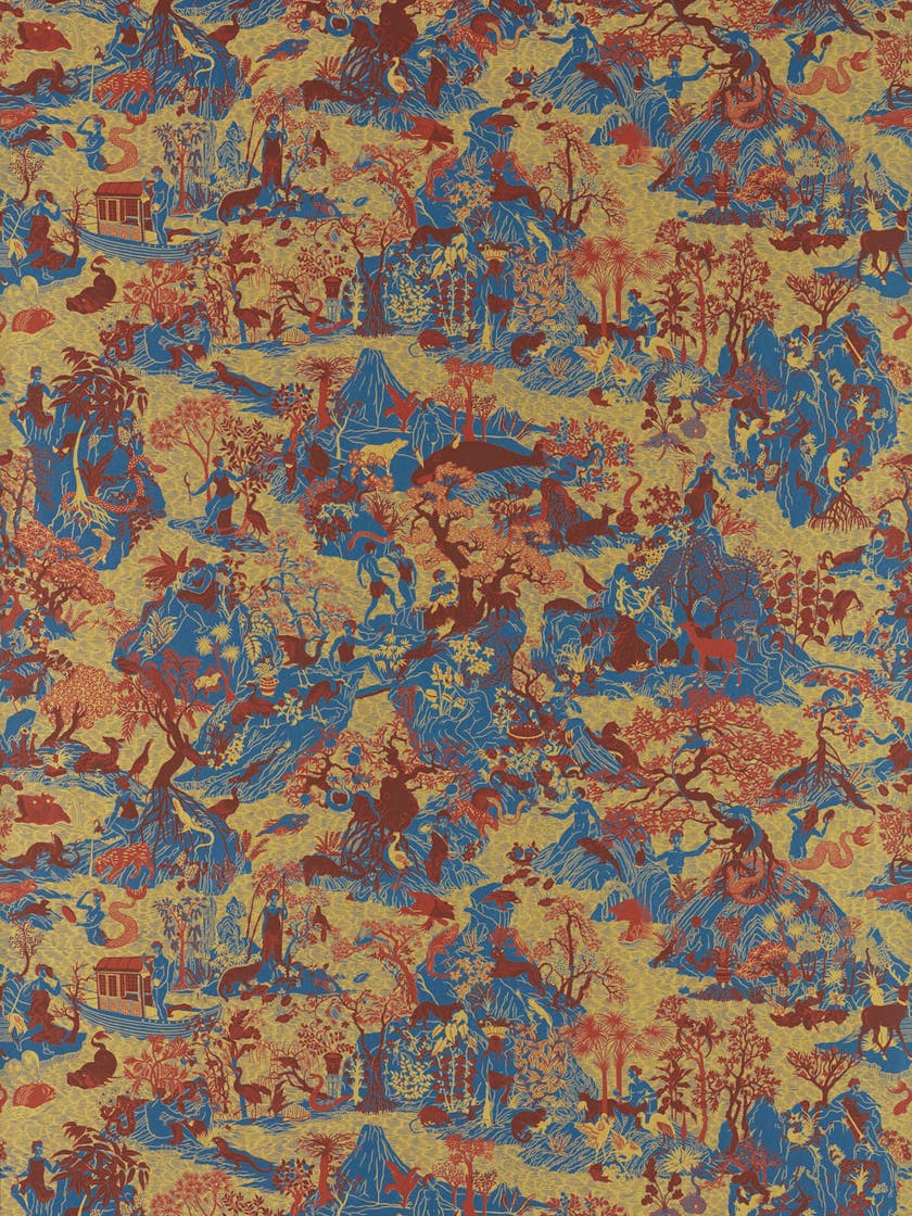 Zoffany - Avalonis Como Blue / Koi Cotswolds Manor Wallpaper