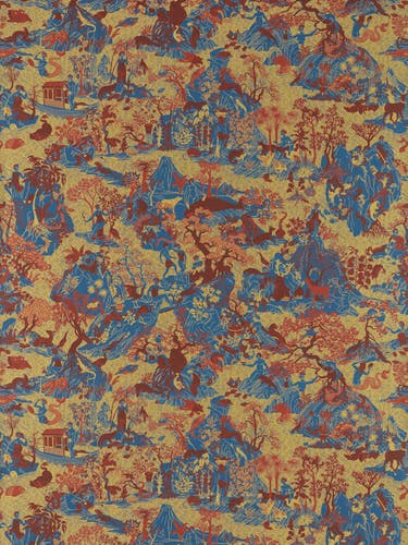 Zoffany - Avalonis Como Blue / Koi Cotswolds Manor Wallpaper