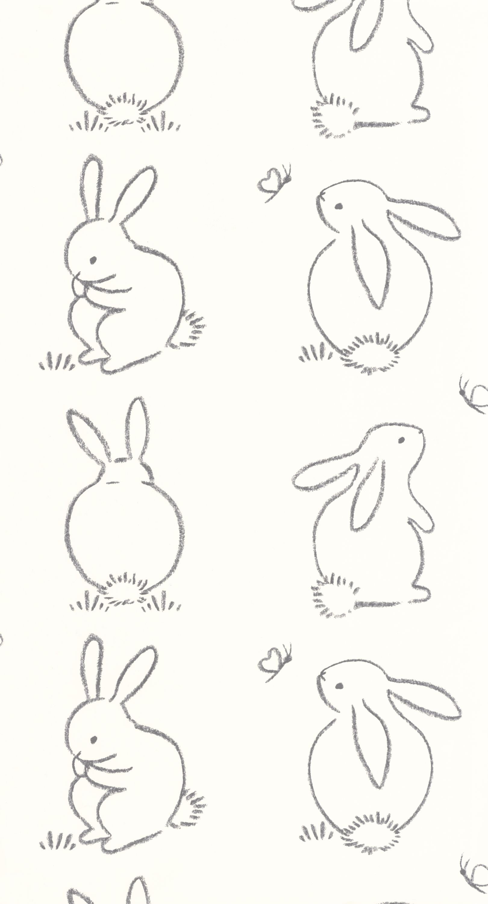 Casadeco - Funny Bunny Noir Graphite Once Upon A Time